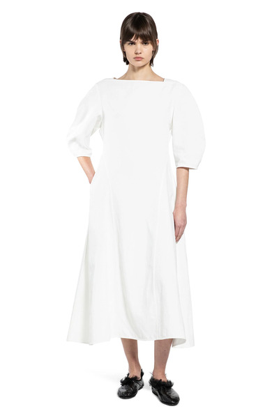  Jil Sander Rounded-sleeved Linen Dress 