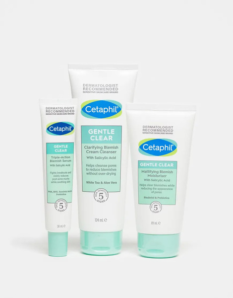  Cetaphil Gentle Clear 3 Step Routine Skincare Set For Blemish Prone Sensitive Skin - 25% Saving-no Color 