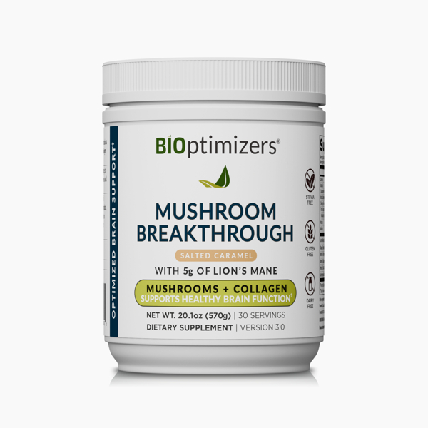  Bioptimizes Inc. Mushroom Breakthrough Salted Caramel - 30 Servings  - 1 Jar - Sub 
