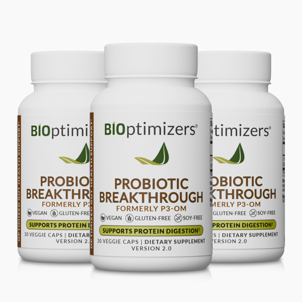  Bioptimizes Inc. Probiotic Breakthrough (30 Caps) - 3 Bottles - One Time Supply 