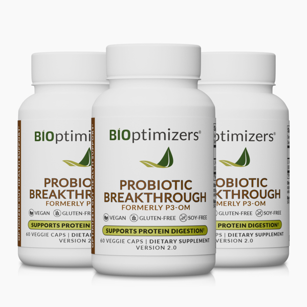  Bioptimizes Inc. Probiotic Breakthrough (60 Caps) - 3 Bottles - One Time Supply 
