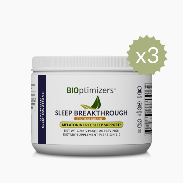  Bioptimizes Inc. Sleep Breakthrough V1 - Tropical Dreams -  3 Jars 