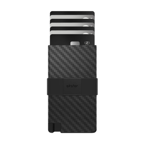  Ekster® Ekster Cardholder Pro - Carbon Fiber Smart Metal Slim Card Holder Wallet For Men Mens Trackable Rfid Pop Up Wallet Mens Card Holder 