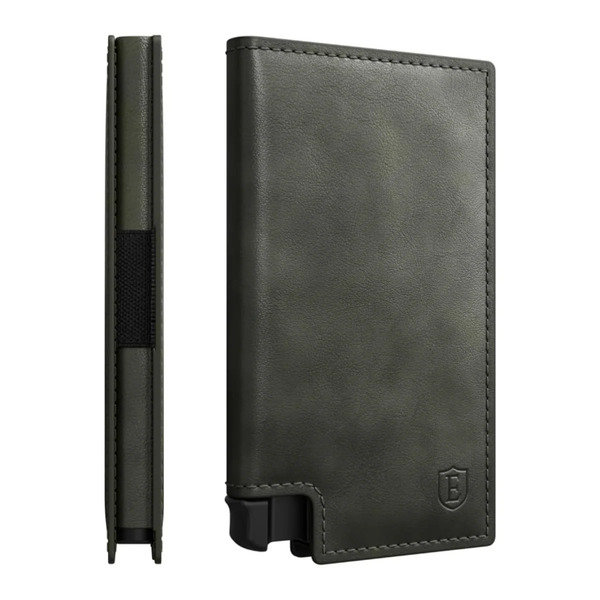 Ekster® Men's Wallet - Juniper Green Classic Premium Slim Men's Wallet Trackable Wallet Leather Smart Wallet Rfid Blocking 