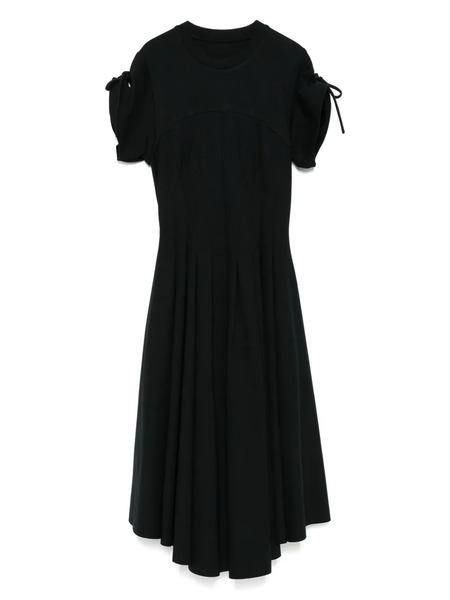  Aganovich Pleat-detail Midi Dress - Black 