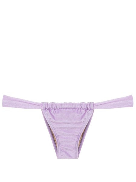  Amir Slama Gathered Low-waisted Bikini Bottoms - Purple 