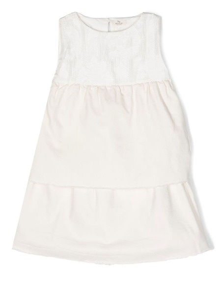  Andorine Tiered Denim Dress - White 