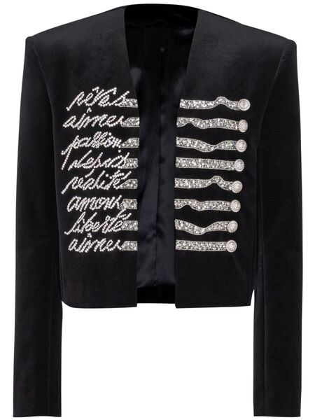  Balmain Spencer Velvet Jacket - Black 