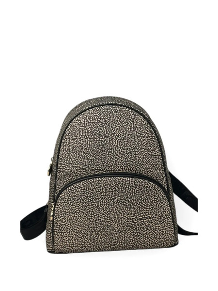  Borbonese Abstract-pattern Backpack - Silver 