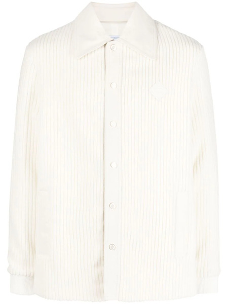  Casablanca Ribbed Buttoned Cardigan - White 