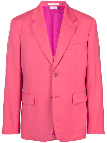  Comme Des Garçons Homme Plus Single-breasted Fitted Blazer - Pink 