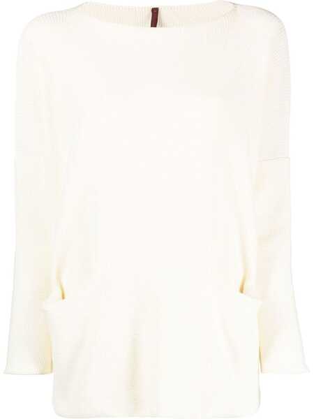  Daniela Gregis Open Pocket Boat Neck Jumper - Neutrals 