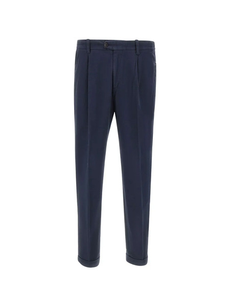  Devore Pleated Trousers - Blue 