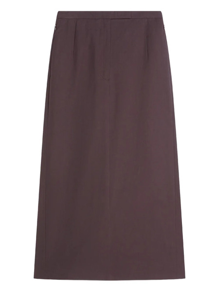  Dries Van Noten Tailored Midi Skirt - Brown 