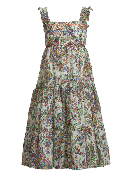  Etro Kids Paisley-print Cotton Midi Dress - Neutrals 