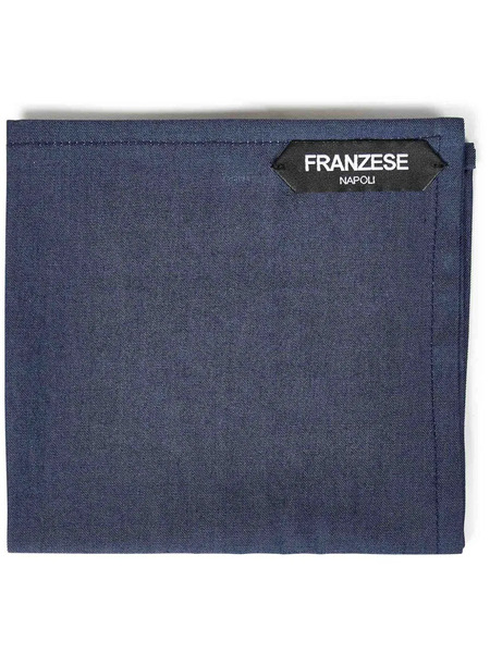  Franzese Collection Logo-patch Pocket Square - Blue 