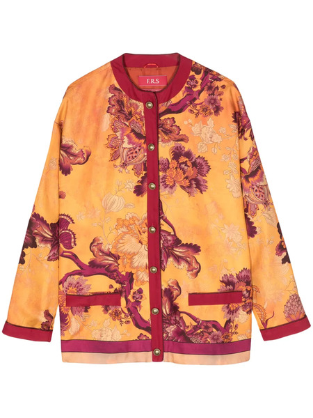  F.r.s For Restless Sleepers Graphic-print Silk Jacket - Orange 