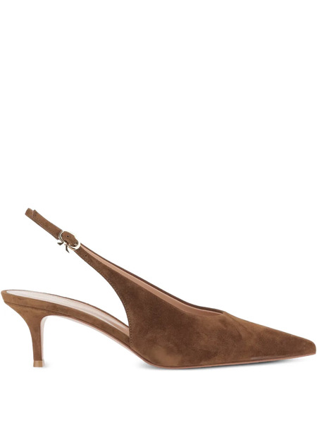 Gianvito Rossi 55mm Robbie Heeled Pumps - Brown 
