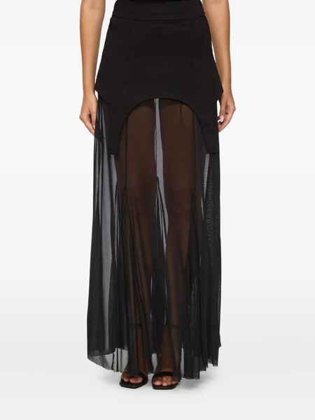  Hamza Tulle Maxi Skirt - Black 