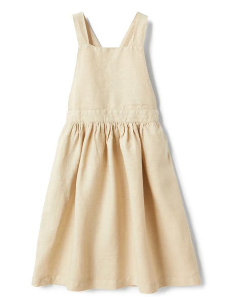  Il Gufo Ruched Mini Dress - Neutrals 