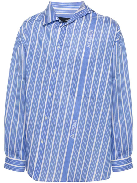  Jacquemus Logo-striped Shirt - Blue 