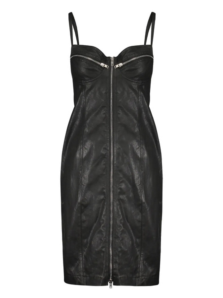  Jeremy Scott Coated Mini Dress - Black 