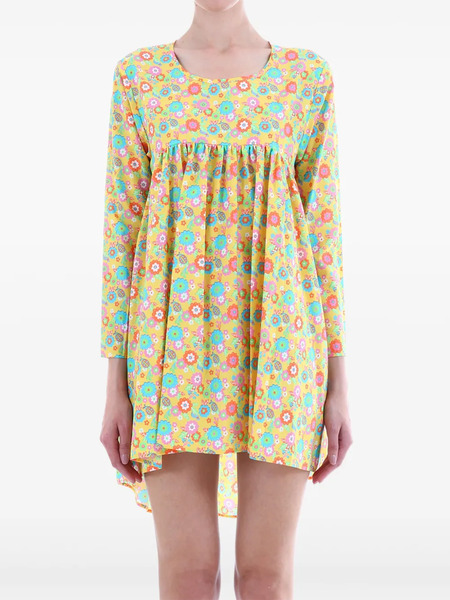  Jeremy Scott Floral-print Mini Dress - Yellow 