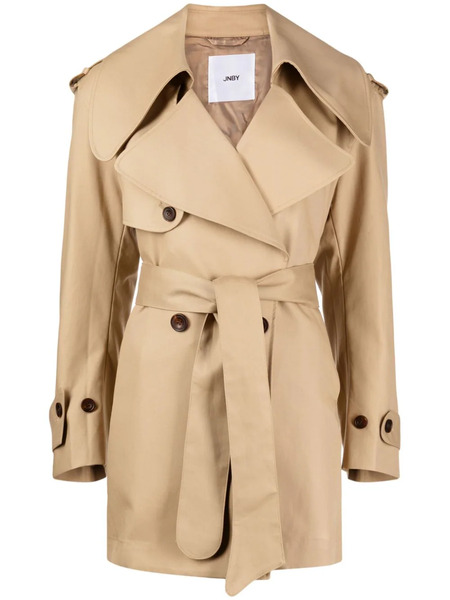 Jnby Belted Double-breasted Trench Coat - Brown 