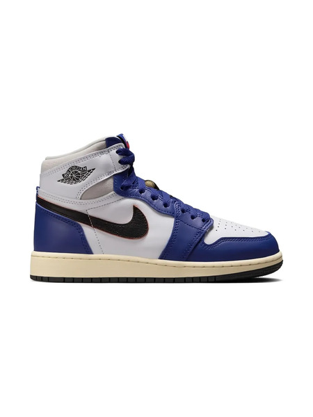  Jordan Kids Air Jordan 1 Retro High Og white/black/neutral Grey/deep Royal Blue/muslin Sneakers - Purple 