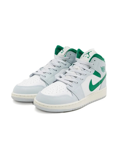  Jordan Kids Jordan 1 Mid summit White/pure Platinum/sail/pine Green Sneakers - 142 Summit White/pure Platinum/sail/pine Green 