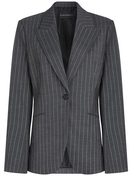  Karl Lagerfeld Pinstripe Blazer - Grey 