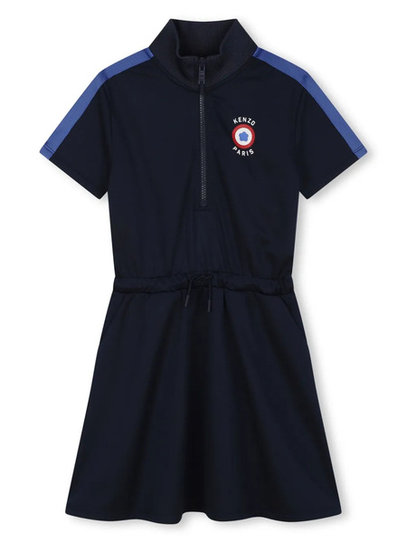  Kenzo Kids Logo-print Drawstring Dress - Blue 
