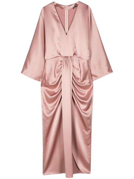  Kiton V-neck Satin-finish Dress - Pink 