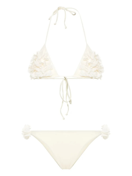  La Reveche Shayna Faux-flower Bikini - Neutrals 