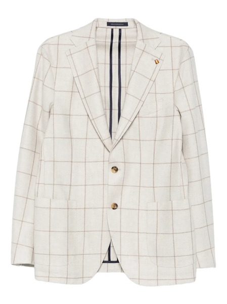  Latorre Grid-pattern Blazer - Neutrals 