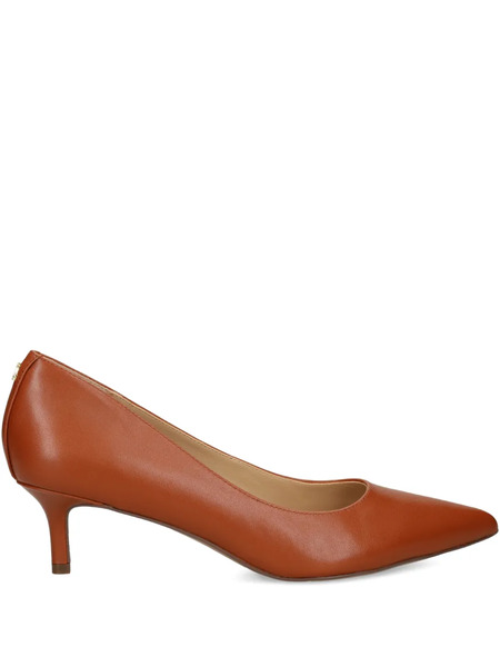  Lauren Ralph Lauren Pointed Leather Pumps - Brown 