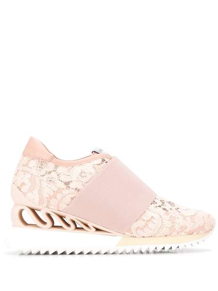  Le Silla Rubel Wave Lace Sneakers - Pink 