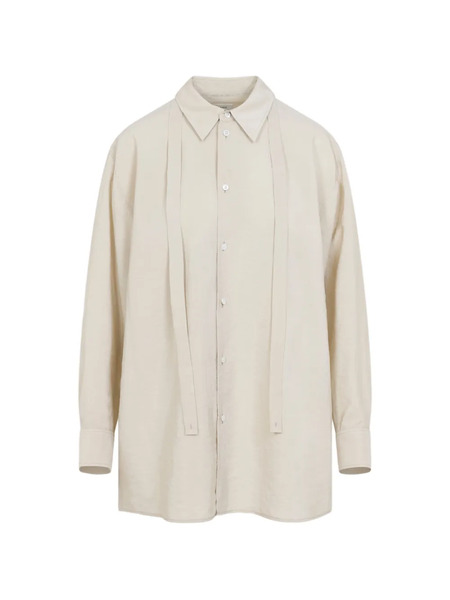  Lemaire Tie Long Sleeve Shirt - Neutrals 