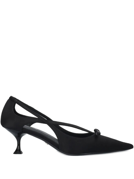  Lola Cruz 55mm Tina Bow Pumps - Black 