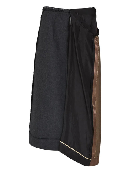  Maison Margiela Asymmetrical Panelled Skirt - Grey 