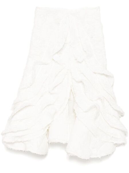  Maticevski Feathery Swing Skirt - White 