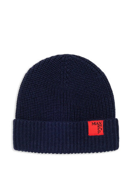  Max&co. Kids Logo-patch Beanie - Blue 