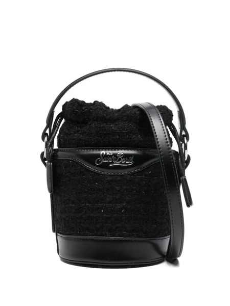  Mc2 Saint Barth Mini Mila Tweed Bucket Bag - Black 