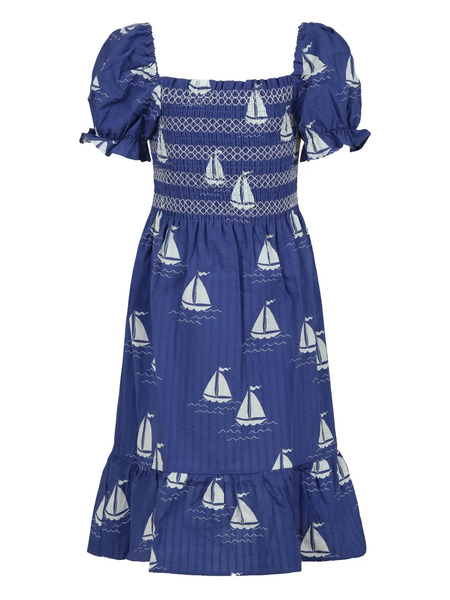  Mini Rodini Sailing Boats Dress - Blue 