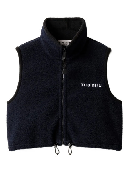  Miu Miu Fleece Waistcoat - Blue 
