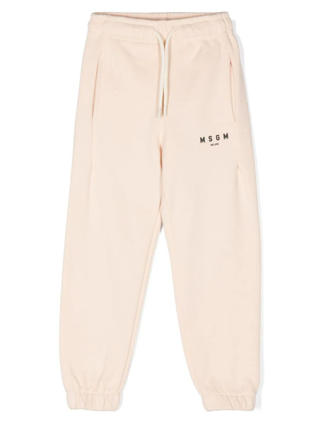 Msgm Kids Logo-print Track Pants - Neutrals 