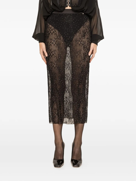  Nissa Lace Maxi Skirt - Black 