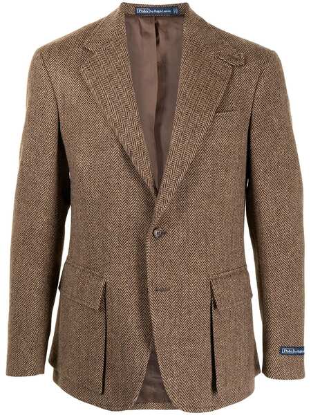  Polo Ralph Lauren Herringbone-pattern Sport Coat - Brown 