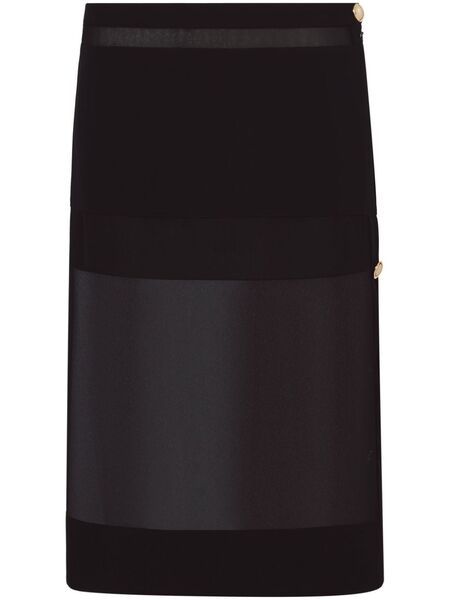  Proenza Schouler Semi-sheer Chiffon Skirt - Black 