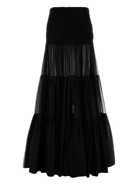  Saint Laurent Crepe Skirt - Black 